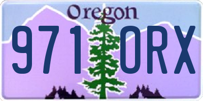 OR license plate 971ORX