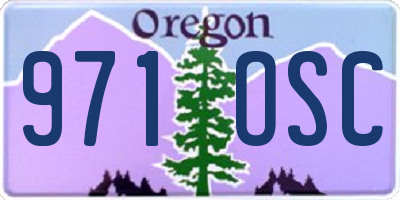 OR license plate 971OSC
