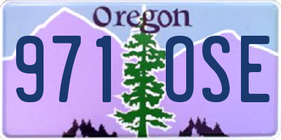 OR license plate 971OSE