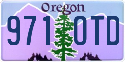 OR license plate 971OTD