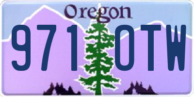 OR license plate 971OTW