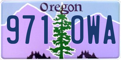 OR license plate 971OWA