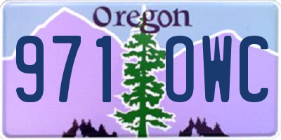 OR license plate 971OWC