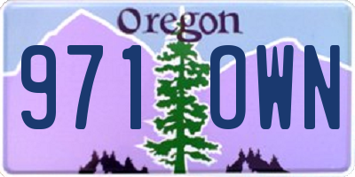 OR license plate 971OWN
