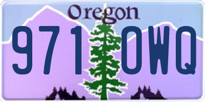 OR license plate 971OWQ