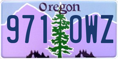 OR license plate 971OWZ