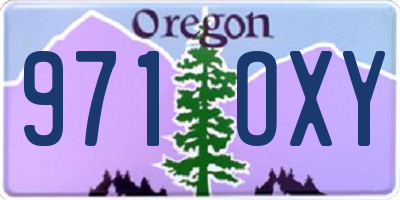 OR license plate 971OXY