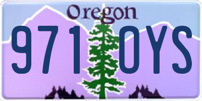 OR license plate 971OYS