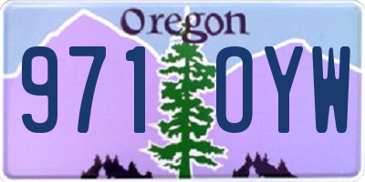 OR license plate 971OYW