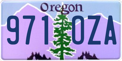 OR license plate 971OZA