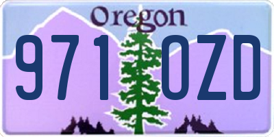 OR license plate 971OZD