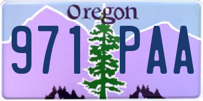 OR license plate 971PAA