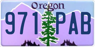 OR license plate 971PAB