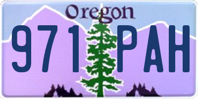 OR license plate 971PAH