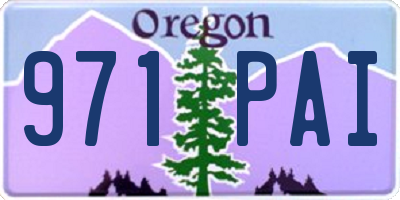 OR license plate 971PAI