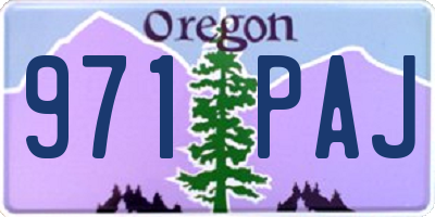 OR license plate 971PAJ