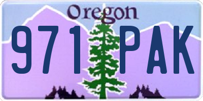 OR license plate 971PAK