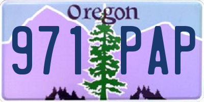 OR license plate 971PAP