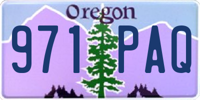 OR license plate 971PAQ