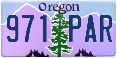 OR license plate 971PAR