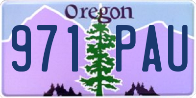 OR license plate 971PAU