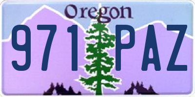 OR license plate 971PAZ