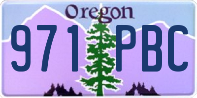 OR license plate 971PBC