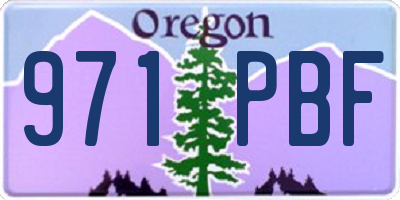OR license plate 971PBF