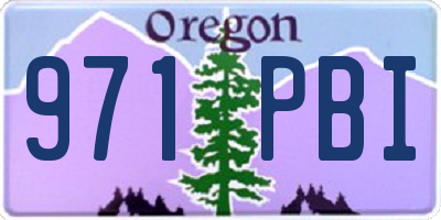 OR license plate 971PBI