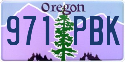 OR license plate 971PBK