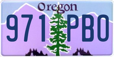 OR license plate 971PBO
