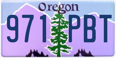 OR license plate 971PBT