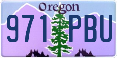 OR license plate 971PBU