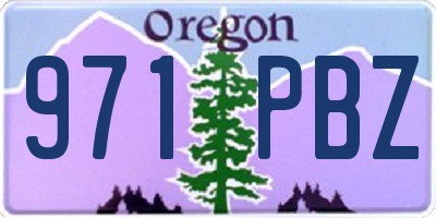 OR license plate 971PBZ