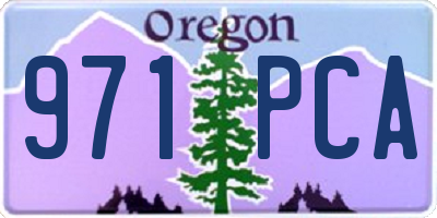 OR license plate 971PCA