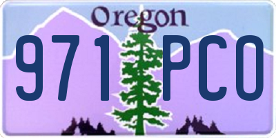 OR license plate 971PCO