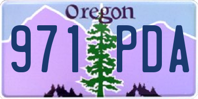 OR license plate 971PDA