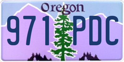 OR license plate 971PDC