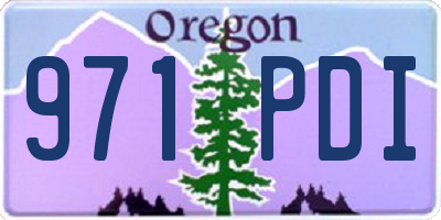 OR license plate 971PDI