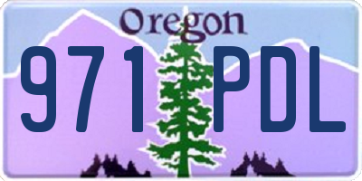 OR license plate 971PDL