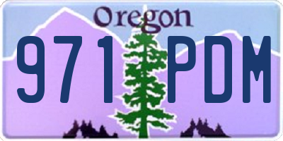 OR license plate 971PDM