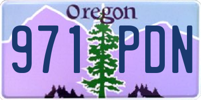 OR license plate 971PDN