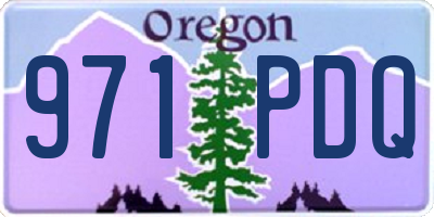 OR license plate 971PDQ