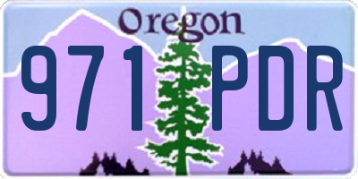OR license plate 971PDR