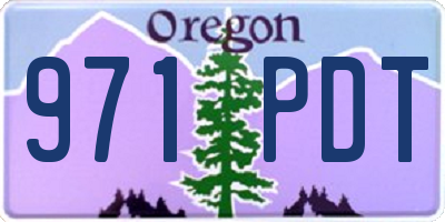 OR license plate 971PDT