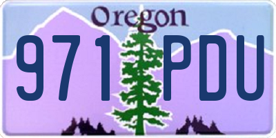 OR license plate 971PDU