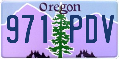 OR license plate 971PDV