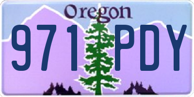 OR license plate 971PDY