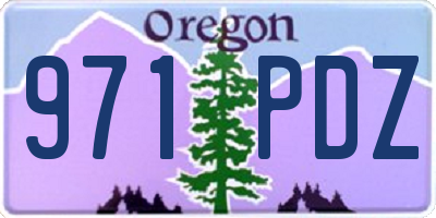OR license plate 971PDZ