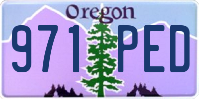 OR license plate 971PED